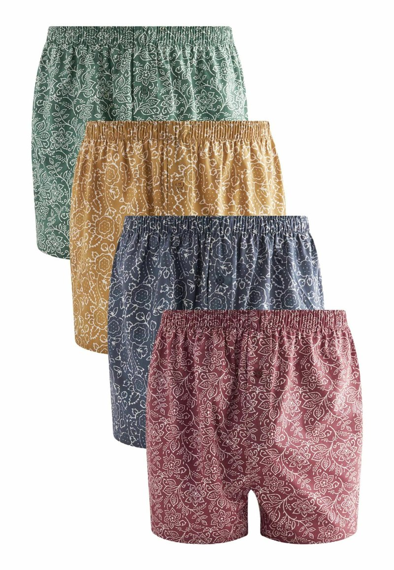 Next PATTERN PURE 4 PACK - Široké boxerky - navy blue floral pattern