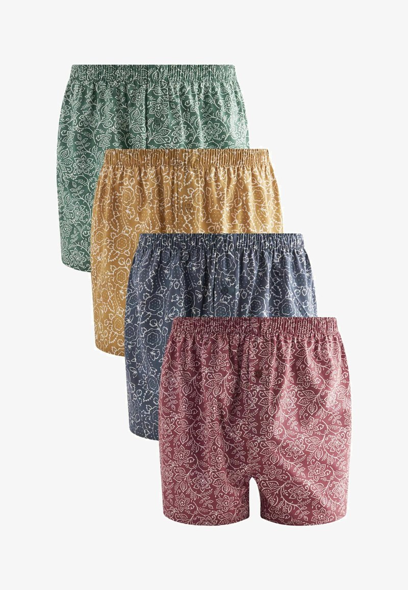 Next PATTERN PURE 4 PACK - Široke boksarice - navy blue floral pattern