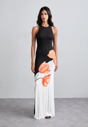 PANIA RACER NECK DRESS - Robe en jersey - dream life black