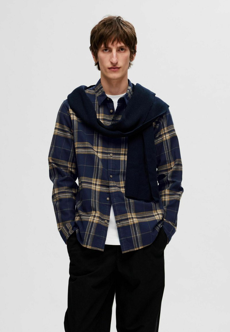 Selected Homme SLIMOWEN-BRUSHED NOOS - Skjorter - sky captain
