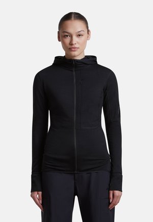 icebreaker, W MER 200 REALFLEECE DESCENDER LS ZIP H. - Fleece jacket - black