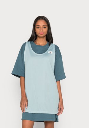 DRESS - Jerseyjurk - ash green/ocean cube