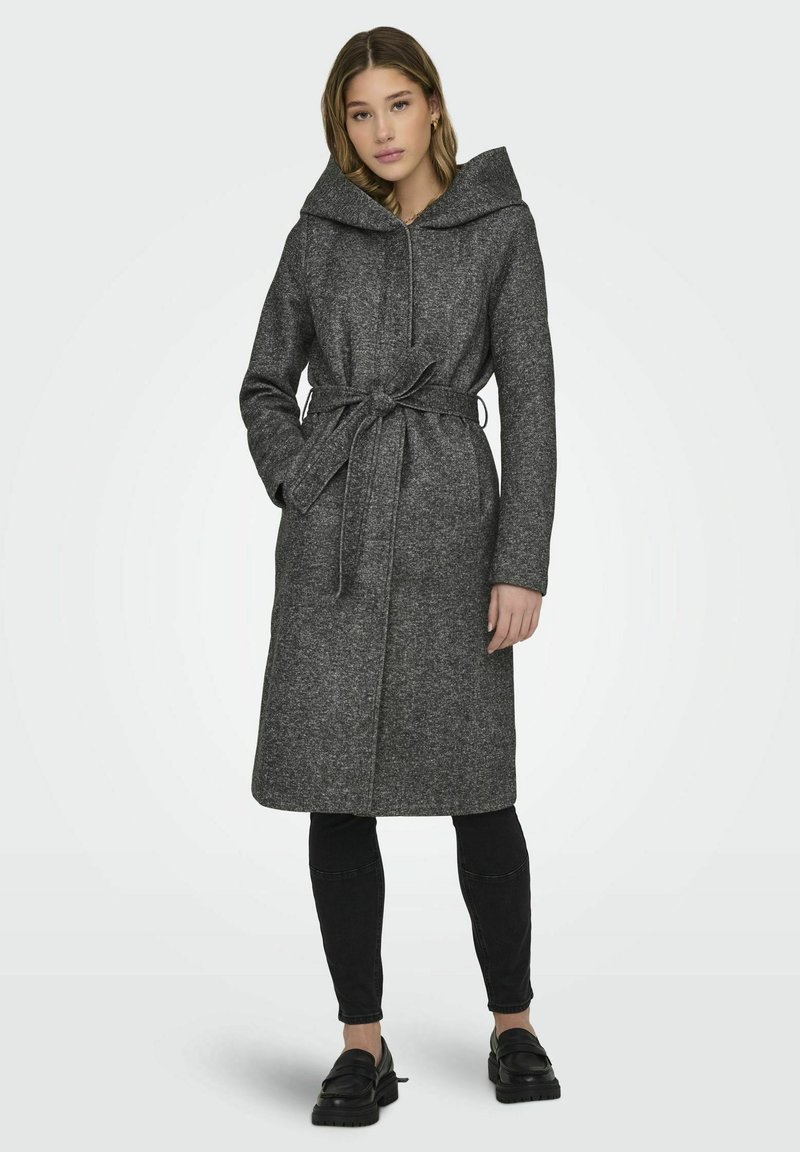 ONLY ONLSEDONA Klassischer Mantel dark grey melange/dunkelgrau