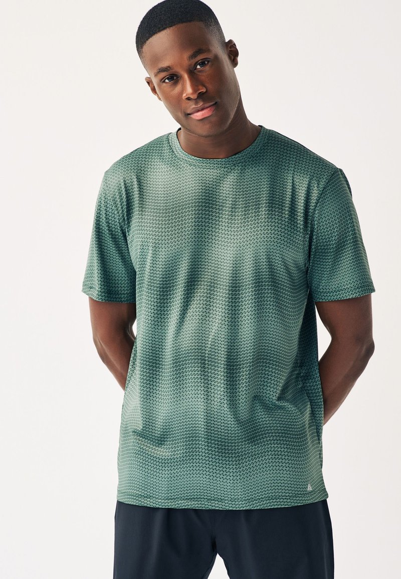 Next ACTIVE TIE DYE - Marškinėliai su spaudiniu - mottled green