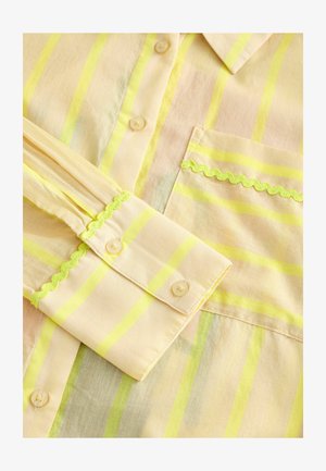 Next Button-down blouse - yellow stripe graphic