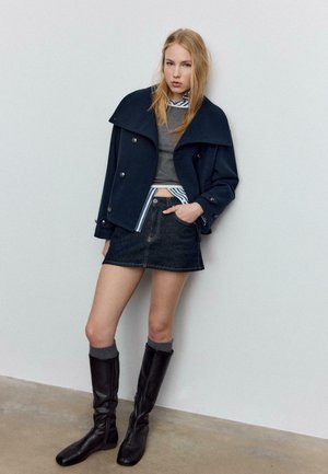 SOFT-TOUCH CROSSOVER HIGH NECK - Letná bunda - dark blue