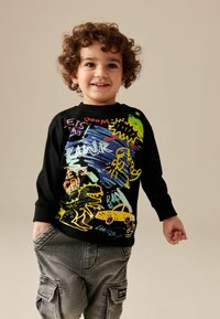 Next GRAFFITI REGULAR FIT - Langarmshirt - black dino
