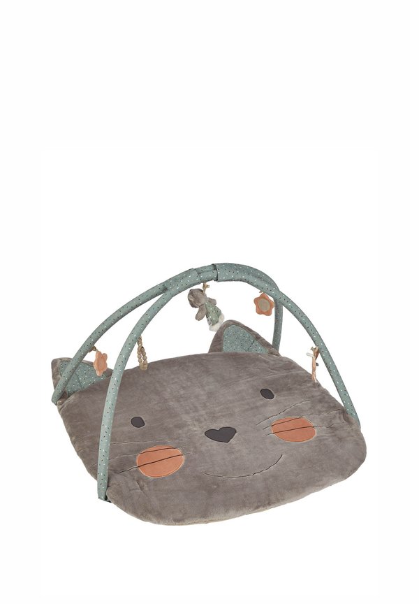 KATZE - Krabbeldecke - dunkelgrün meliert