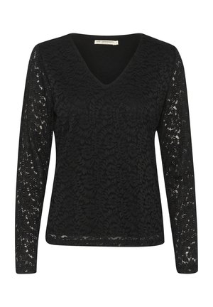 V-NECK - Camicetta - pitch black