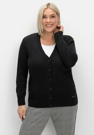 Sheego, Strickjacke - schwarz