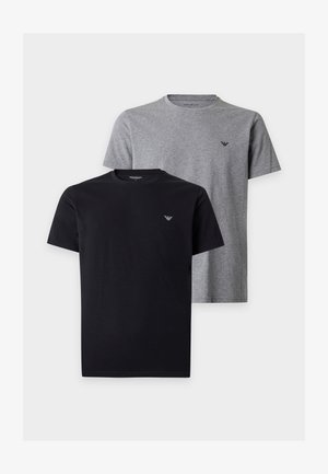 Emporio Armani, CREW NECK 2 PACK - Φανέλα - grey melange/black