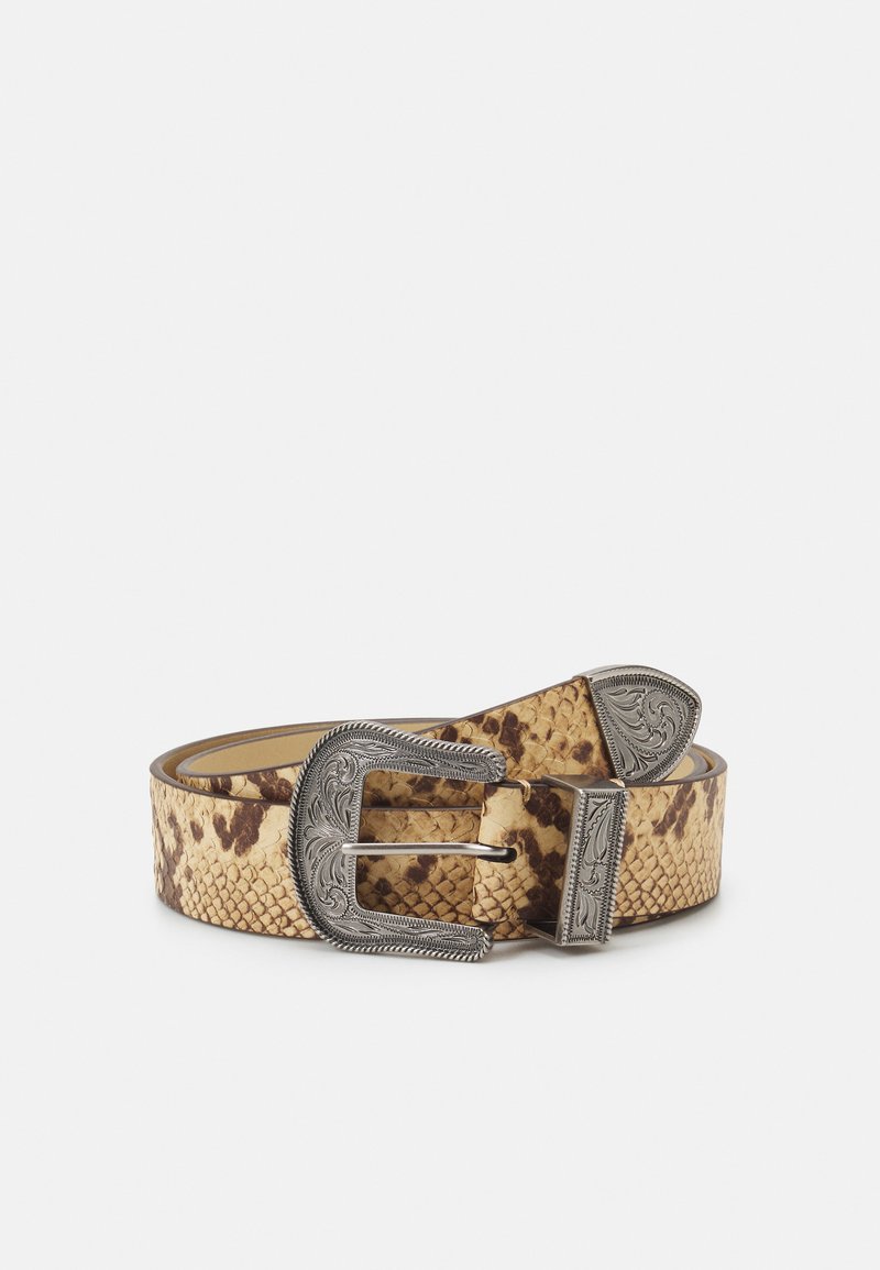 Lauren Ralph Lauren WESTERN TIP BELT Cintura parchment/marrone