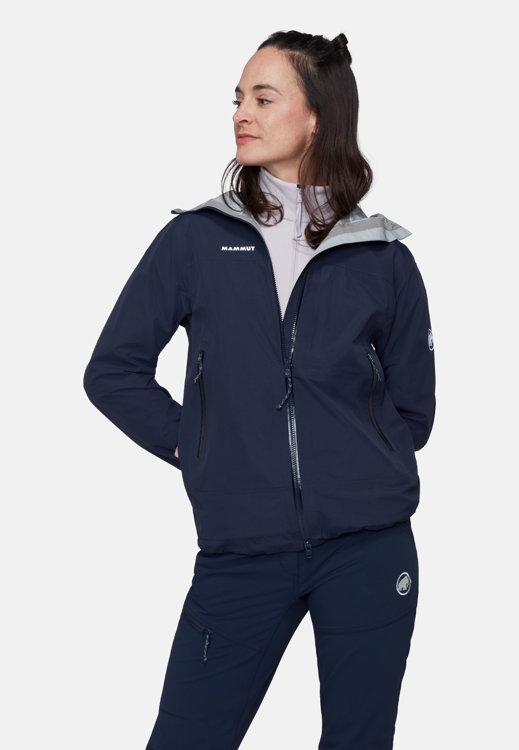 Mammut Runbold Zip Off Pantaloni Da Donna – Neri, Taglia 42 Corti, Convertibili In Corti