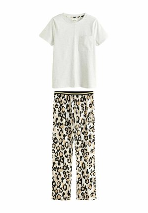 Next SHORT SLEEVE REGULAR FIT SET - Komplet pižame - leopard