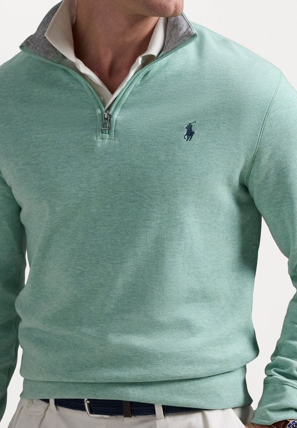LUXURY JERSEY QUARTER ZIP PULLOVER - Sweatshirt - celadon heather2
