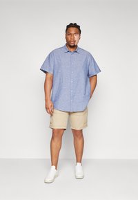 Jack & Jones JJELINEN PLUS SHIRT - Majica - blue