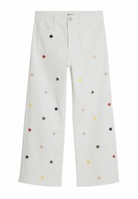 CULOTTE WITH CLOVERS - Blugi evazați - white