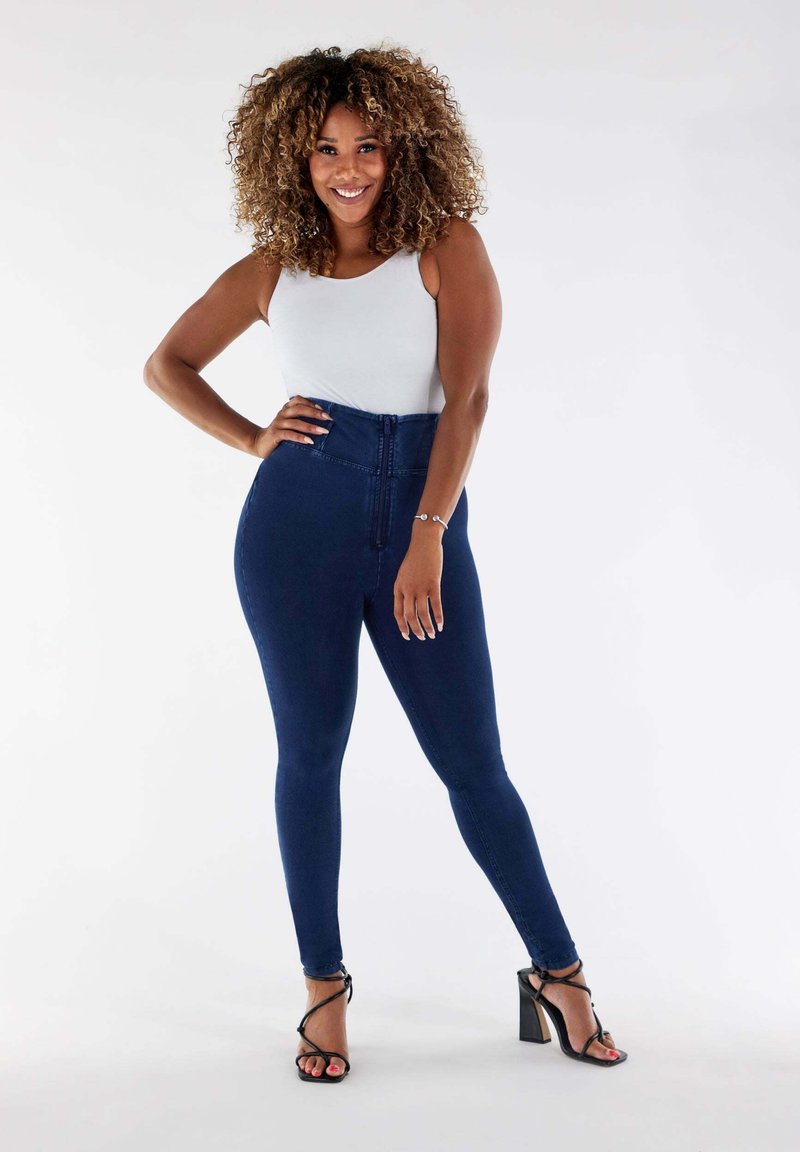 Freddy WR.UP CURVY CON GAMBA SUPER VITA ALTA - Jegging - dark jeans dark seams