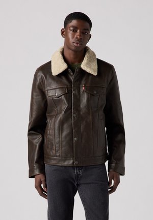 Levi's® TRUCKER COLLAR - Imitatieleren jas - brown