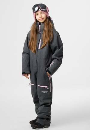 CERVINIA JR - Skioverall / Skidragter - charcoal melange light pink