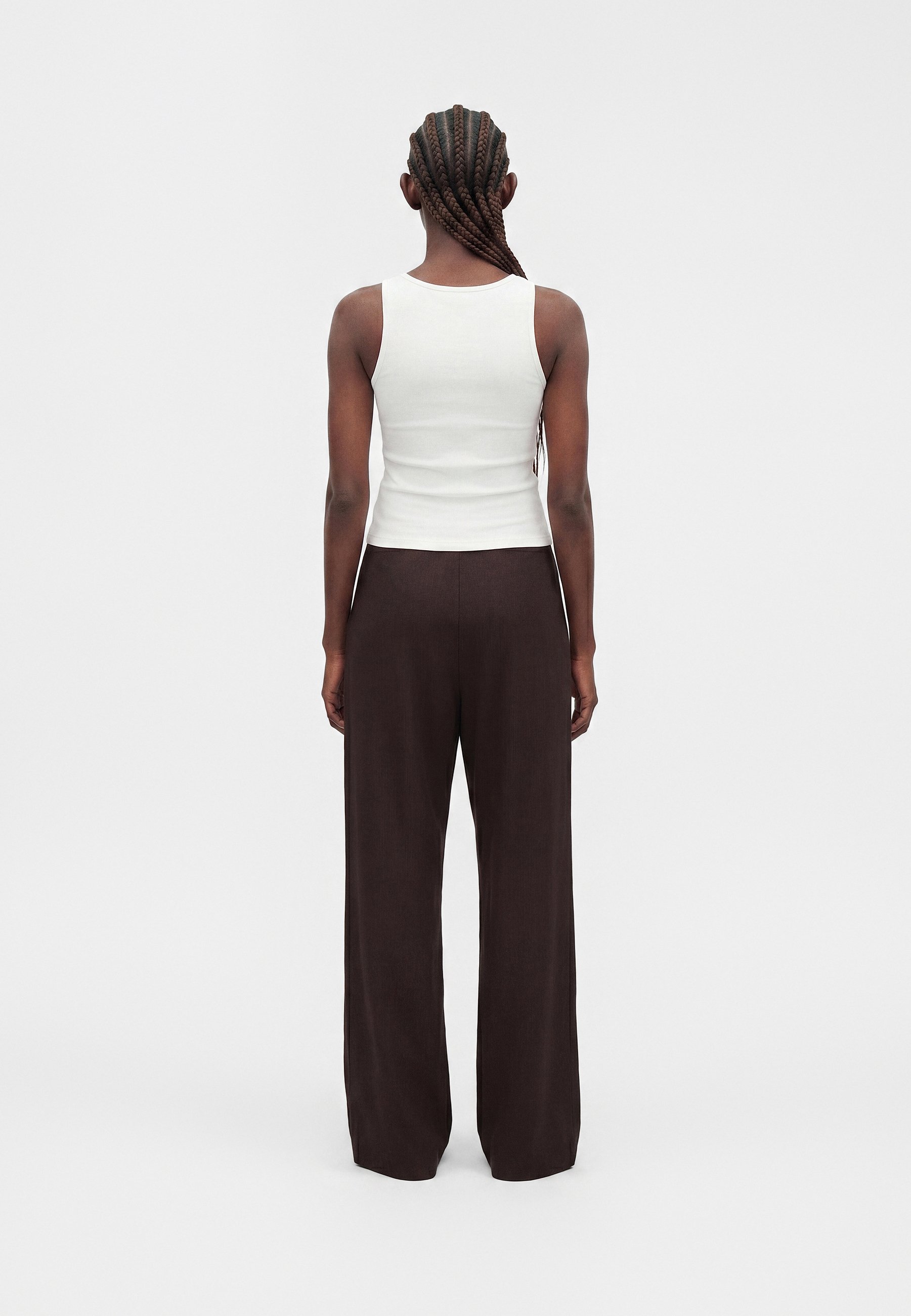 JDY JDYLESLIE PANT JRS NOOS - Trousers - chocolate brown/brown