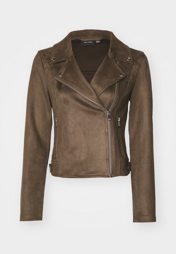 VMJOSE NOOS - Faux leather jacket - chocolate chip2