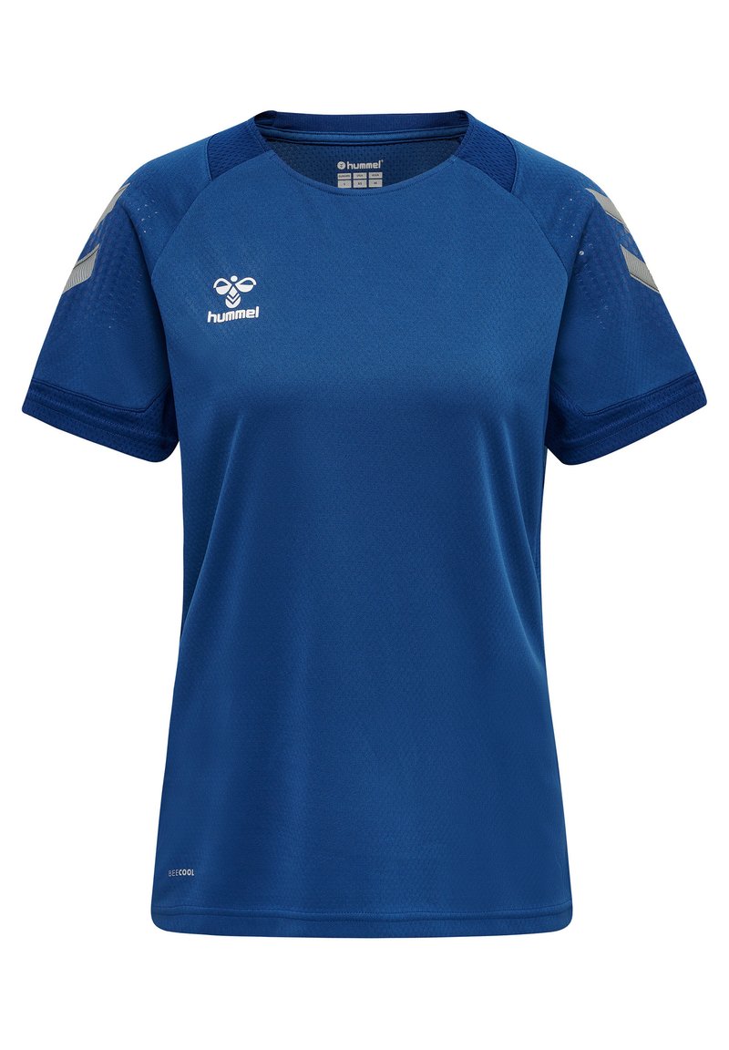 Hummel Sport T-shirt blauw gemêleerd