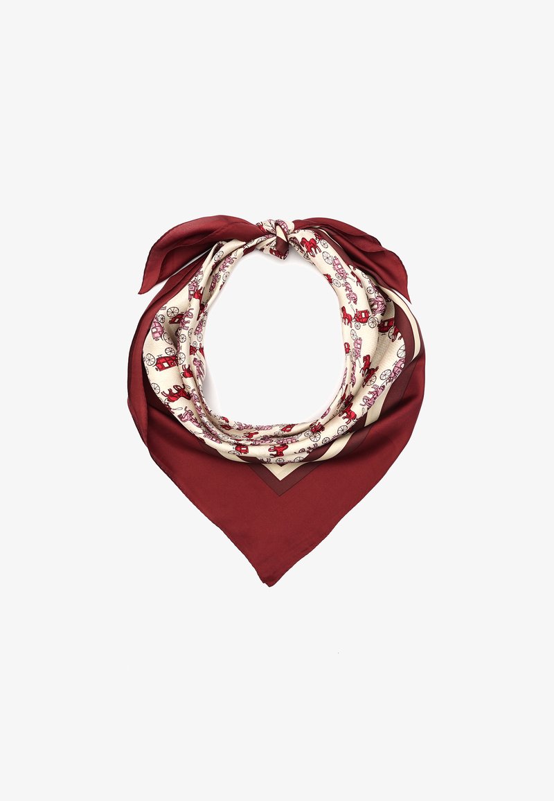 COACH HORSE CARRIAGE SQUARE - Scarf - medium red