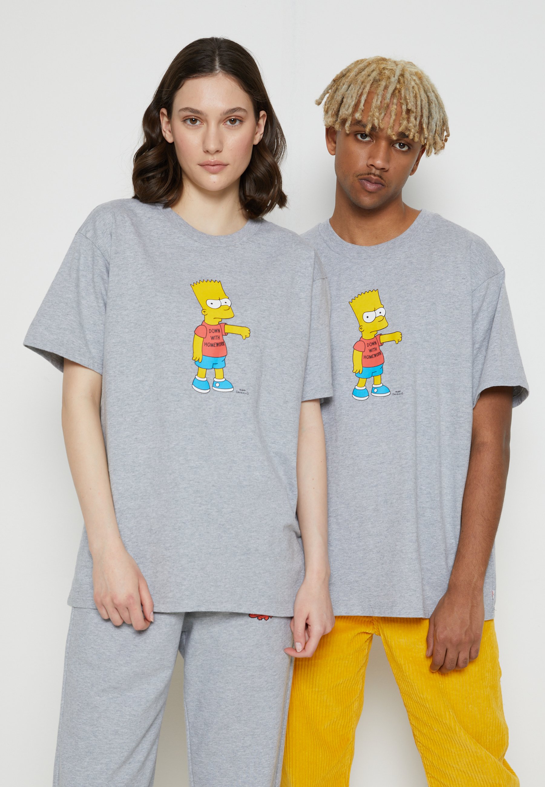 Levi's® LEVI'S® X THE SIMPSONS™ UNISEX - T-shirt print - heather grey/grijs  gemêleerd - Zalando.nl