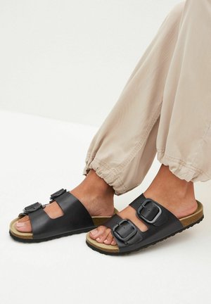 DOUBLE STRAP - Sandalias planas - black flood