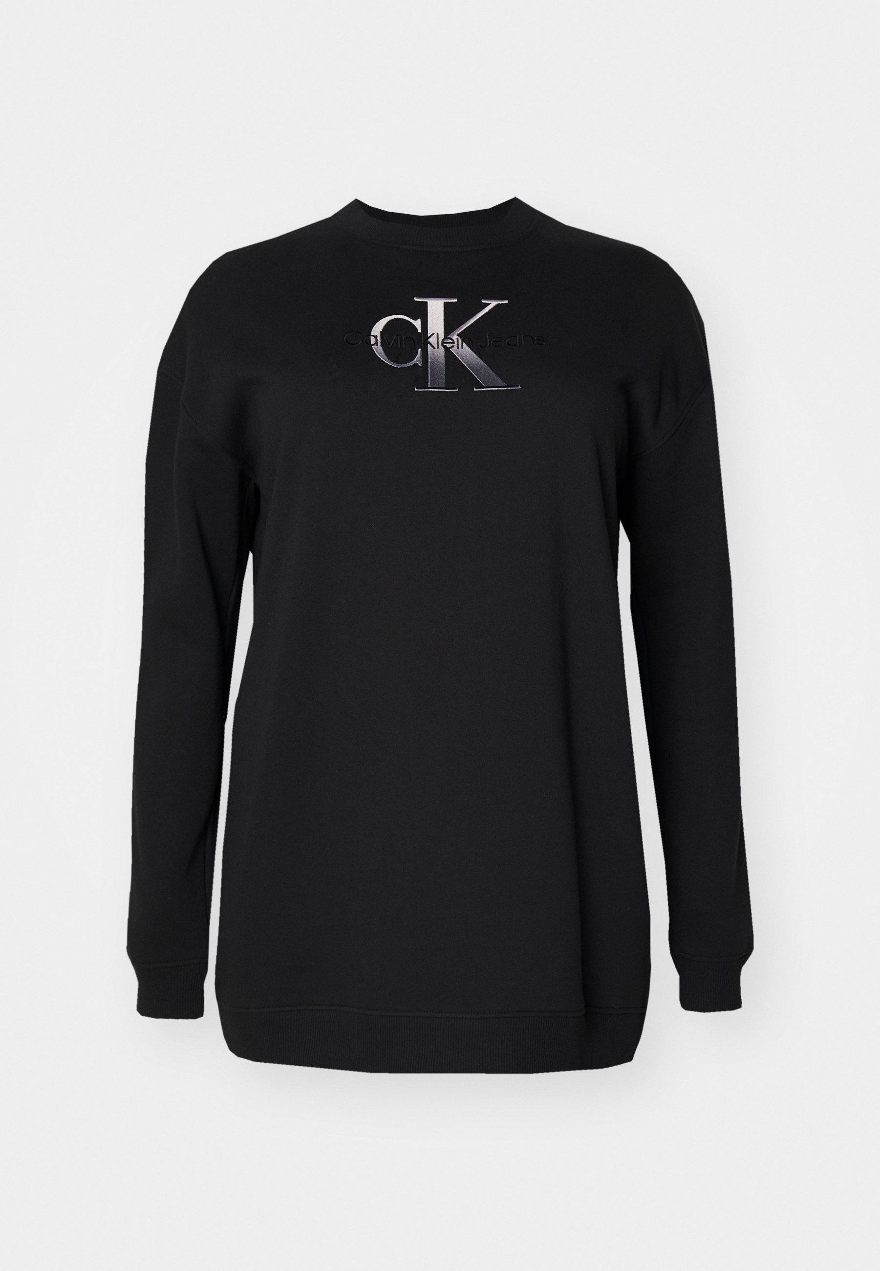 Calvin Klein Jeans EMBROIDERED MONOLOGO CREW DRESS - Day dress - black -  Zalando.ie