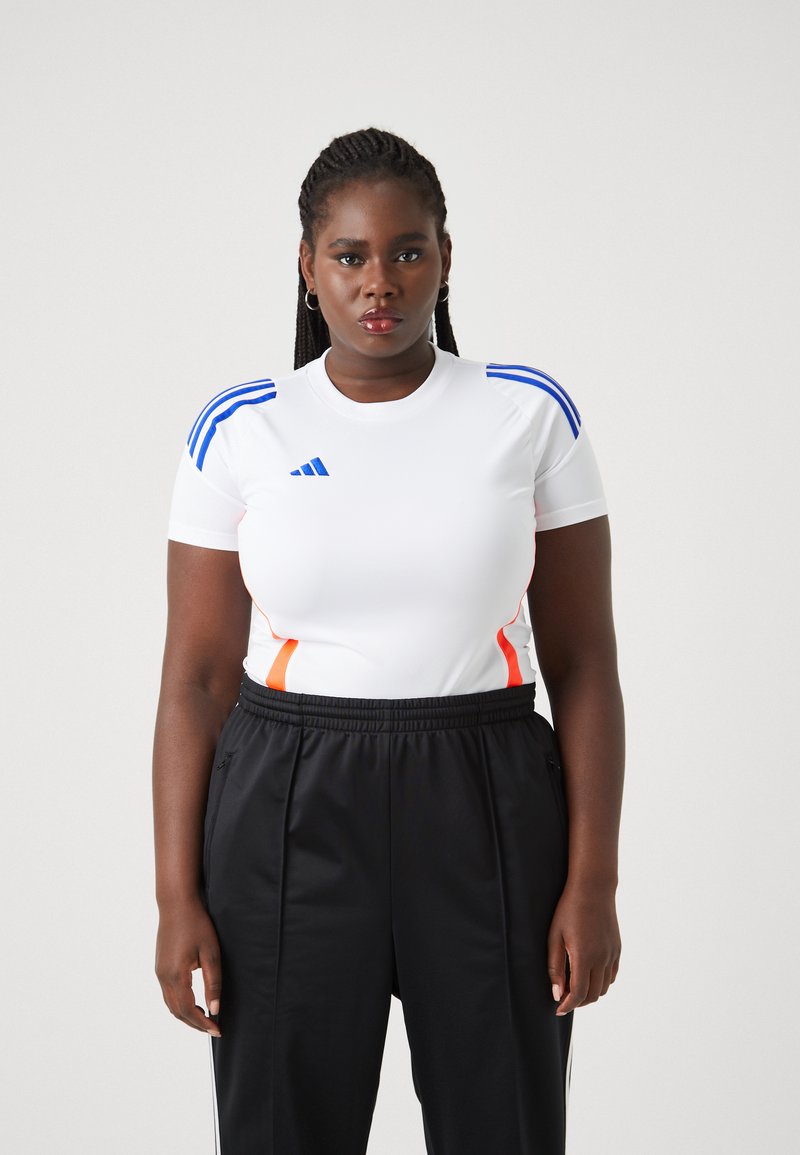 adidas Performance TIRO24 - Bluză sport - white/lucid blue/app solar ...