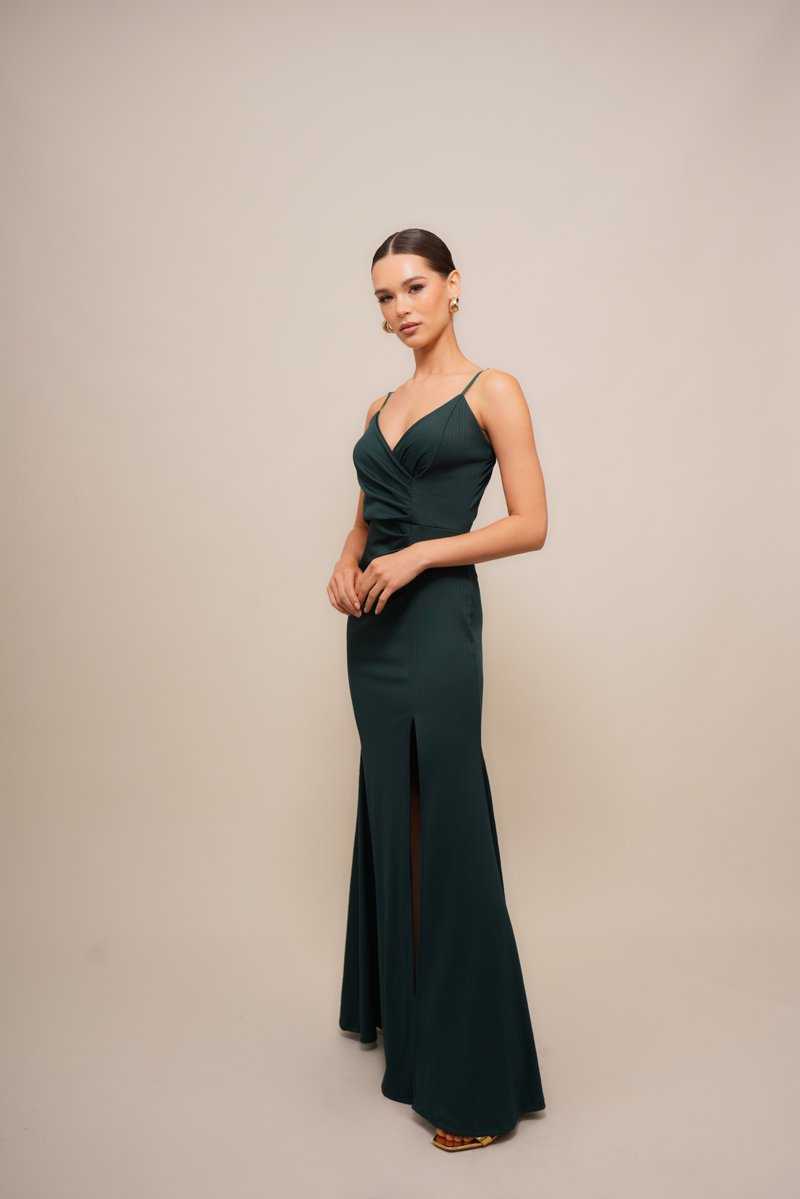 WAL G. CINDY ROUCHED - Maxi dress - forest green/dark green - Zalando.co.uk