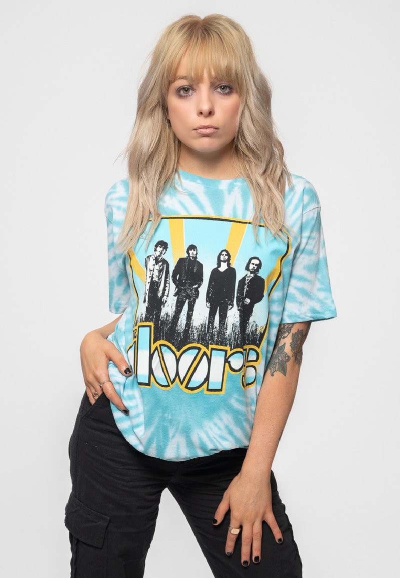 Paradiso Clothing THE DOORS WAITING FOR THE SUN DYE WASH - Print T-shirt - blue