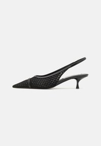 KITTEN HEEL SLINGBACKS - Avokkaat - black