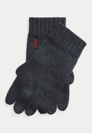 Polo Ralph Lauren, SIGNATURE PONY WOOL GLOVES UNISEX - Gants - dark granite