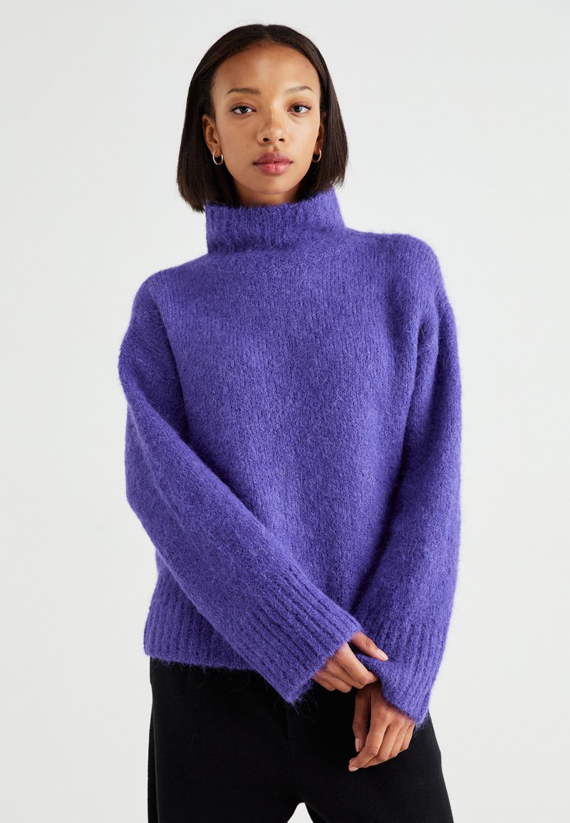 Selected Femme SLFGABELLA HIGH NECK - Svetrík - liberty