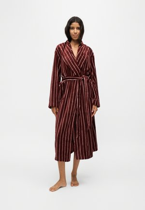 Lindex, ROBE STRIPE - Халат - dark dusty red