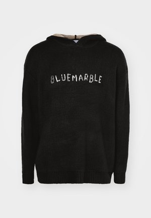 BLUEMARBLE EMBROIDERED - Kapuzenpullover - charcoal black