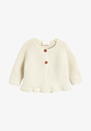 PINK FRILL HEM - Chaqueta de punto - off-white