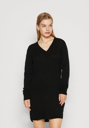 JDYLAURA V NECK DRESS - Pulóverruha - black