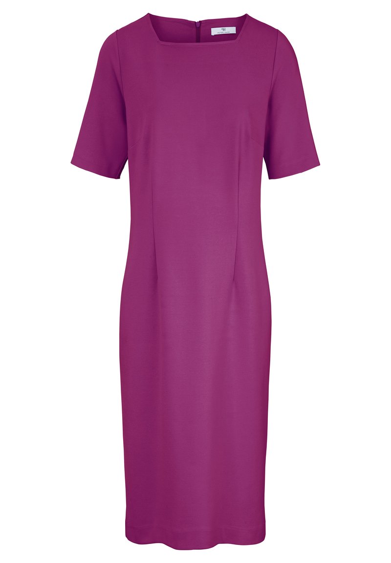 Peter Hahn Jersey Kleid Karree Ausschnitt Dress Magenta Pink Zalando De 