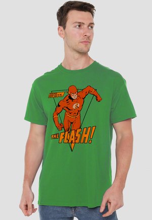 Cotton Soul, DC FLASH WHIRLWIND - Print T-shirt - dark green