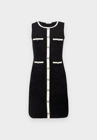 ROBE COURTE FINITIONS COL EMMANCHURE - Abito in maglia - noir
