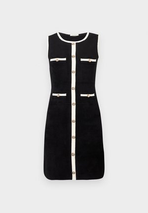 sandro ROBE COURTE FINITIONS COL EMMANCHURE - Džemperkleita - noir