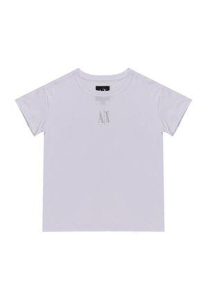 Hvit t-skjorte med korte ermer laget av mykt stoff. Har en liten grå "A|X"-logo på forsiden. Rund halslinning og avslappet passform.