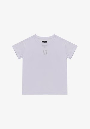 Hvit t-skjorte med korte ermer laget av mykt stoff. Har en liten grå "A|X"-logo på forsiden. Rund halslinning og avslappet passform.