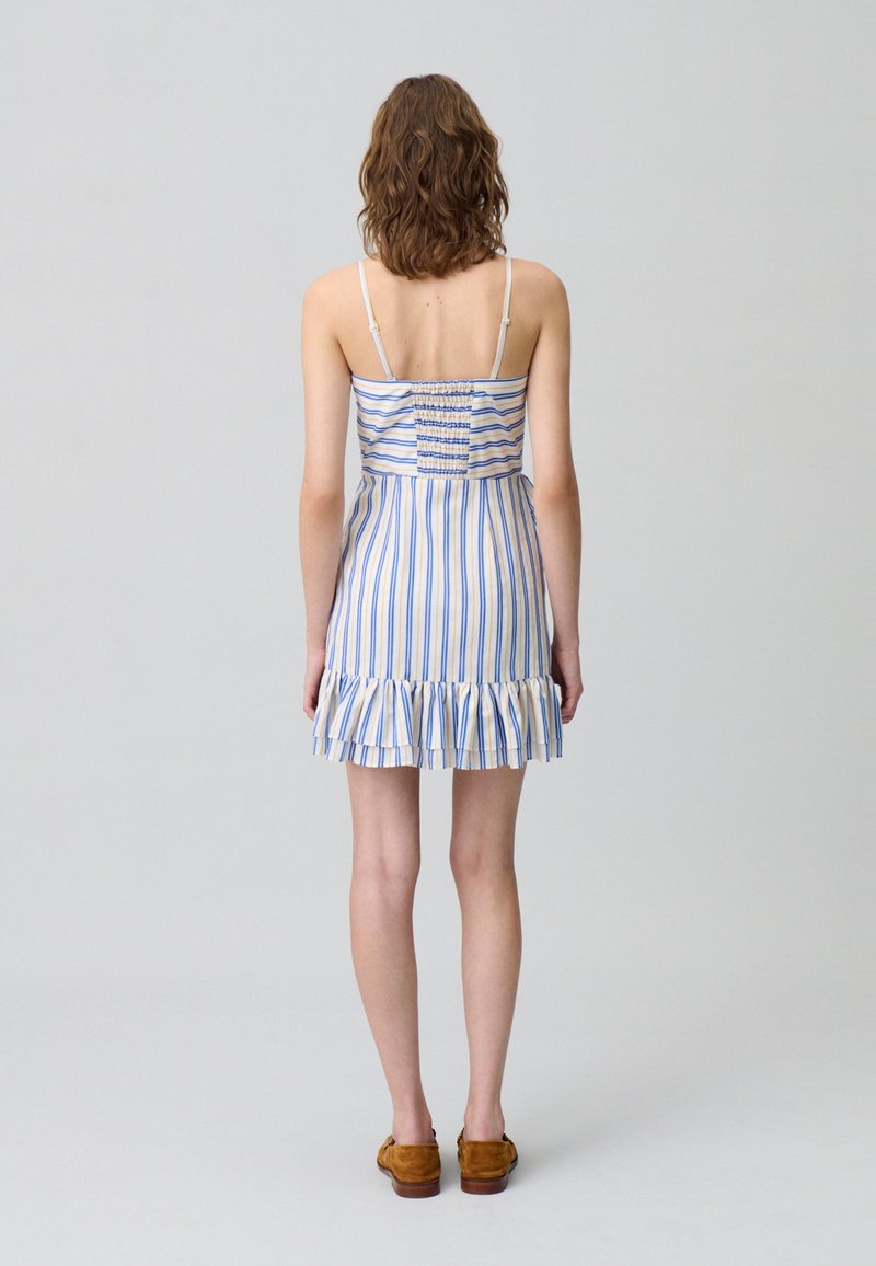 Robe Courte Claudie Pierlot - Taille 36 - Bleu Décontracté élégant - Manches Courtes - Coupe Trapèze
