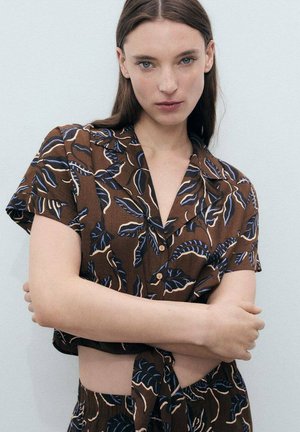 Mango LIFE - Button-down blouse - brown