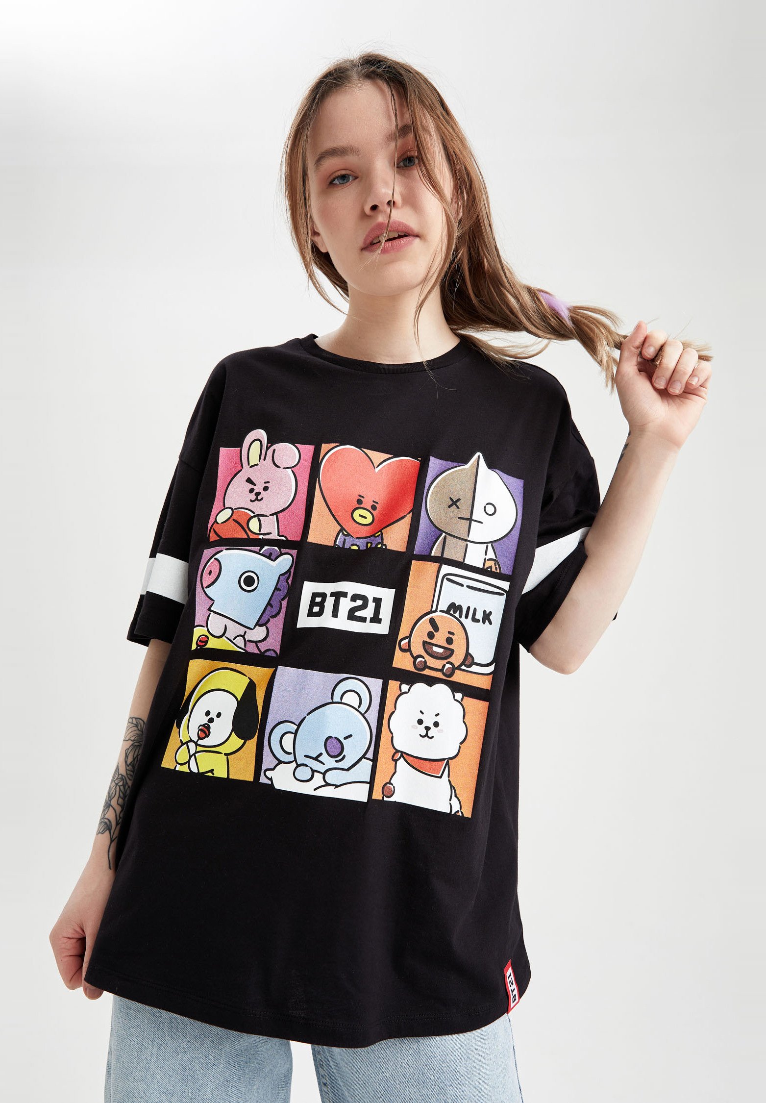DeFacto OVERSIZE FIT - T-shirt con stampa - black/nero - Zalando.it